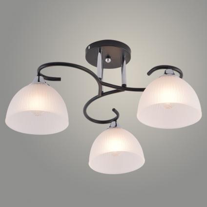Люстра XA1635/3 BK+CR черный/хром 3х60W E27 d510 h260, HN25